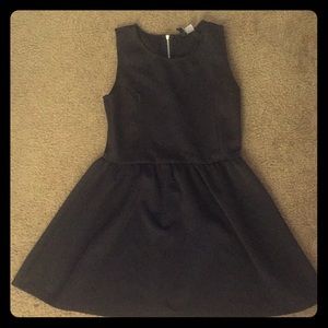 Black dress w/ cut out sleeves and silver zipper